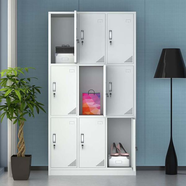 Двери школы 9 хранения коробки шкафчиков офиса рабочей одежды штата шкафчик стальной стальной