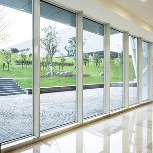 Французское панорамное окно окна со стеклом алюминиевой рамки прозрачным закаленным
