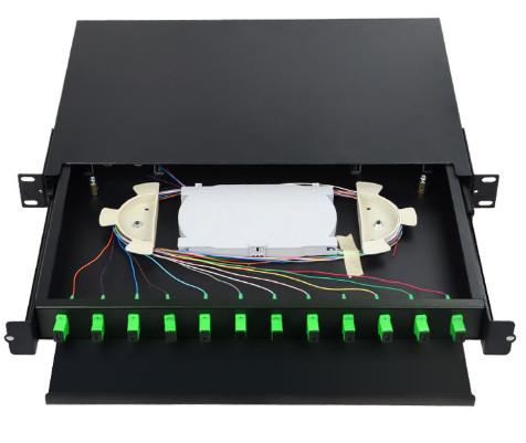 High Quality Drawer Type 12 Port 19' IDU IDF Rack Mount SC Fiber Optic Patch Panel