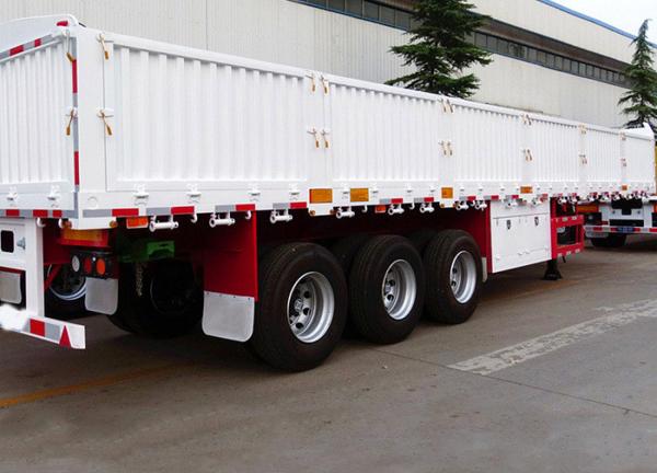 Heavy Mechanical Suspension Van Type Semi Trailer For Curtin Transporting Cargo Transport