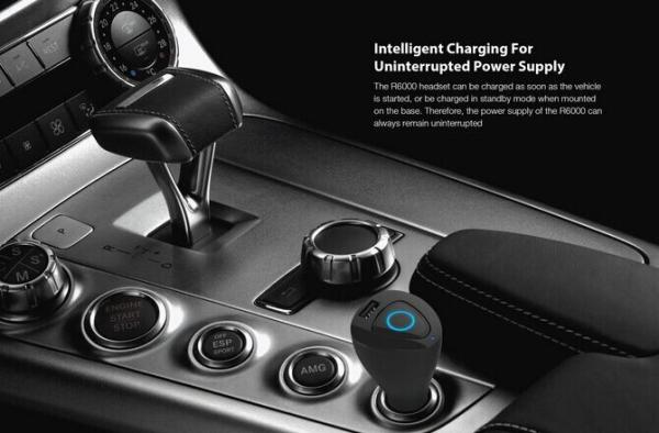 Car Bluetooth Headphones With 2.1 A Charger Intellingent 1-to-2 Multipoint Connection