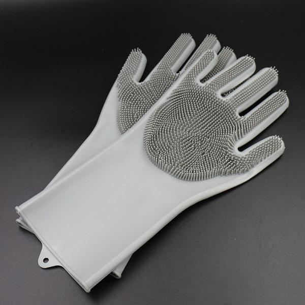 Reusable Oilproof Silicone Washing Gloves For Dishes Harmless