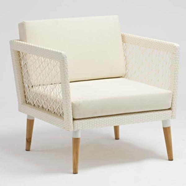Chaises de jardin en rotin confortables pour le jardin dans un style de design moderne et sans pliage