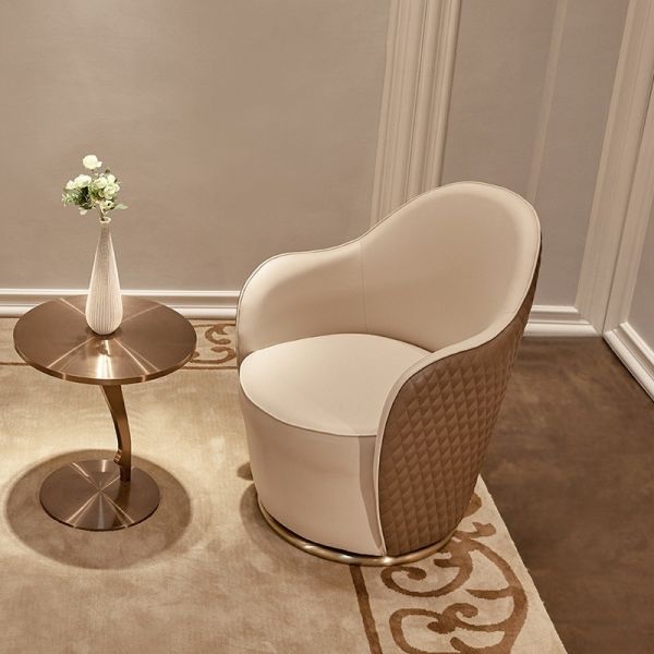 Class Brushed Brass Stainless Steel Side Table Small Round Table Coffee Table