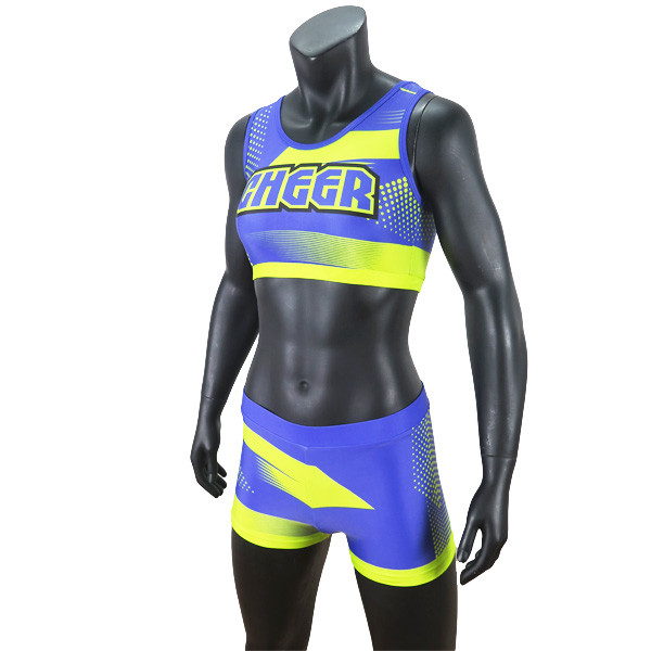 2020 Hot Design Custom Cheer Dance Clothes Bra And Shorts Uniform For Ladies