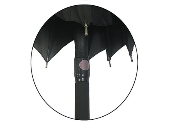 Strong Sturdy Promotional Golf Umbrellas Pongee Materials Fiberglass Ribs