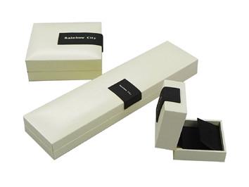 Plastic Bracelet Boxes packed w/white Leatherette paper; Earring Boxes; Pendat Boxes