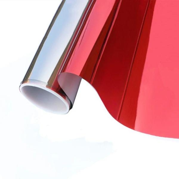Red Silver Window Film For Commercial Buildings Sunscreen UVR 88% IRR 80%