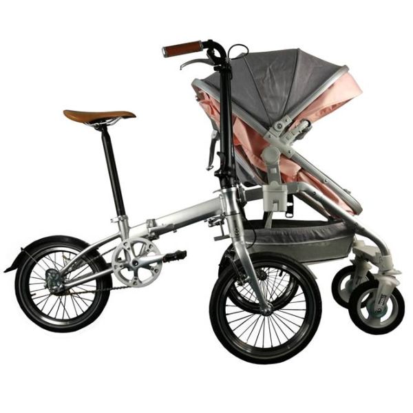 Custom Full Size Folding Electric Bike  Family Children ' S Seat Folding Bicycle