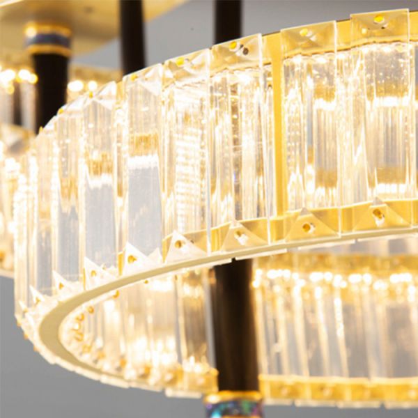 High Color Rendering Index Ra Crystal LED Ceiling Light for Middle Size Hotel Lobby Chandelier