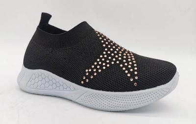 Knitting Diamond Pentacle Children'S Sport Shoes Lightweight Breathable Upper