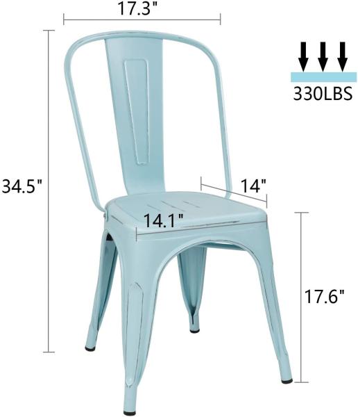 Kitchen Stackable Restaurant Chairs Bistro Cafe Side OEM Available Metal Leg