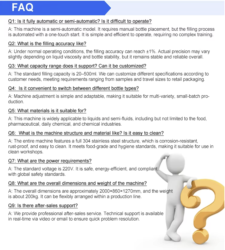 Single-head High Precision High-speed Filling Machine for Liquid and Paste Applications