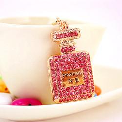 Heart Shaped Key Chain Ornaments 1.3 Inch Wide Crystal Irregular