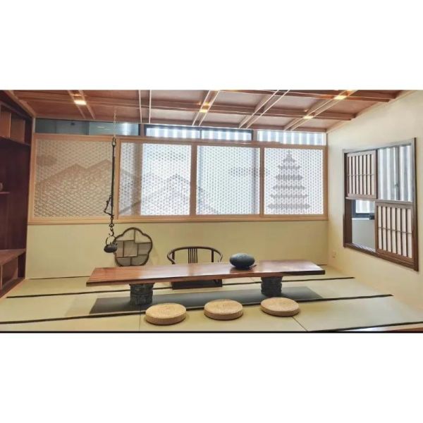 High-tech traditional purely handmade wood flower chips or Kumiko for furniture or windows