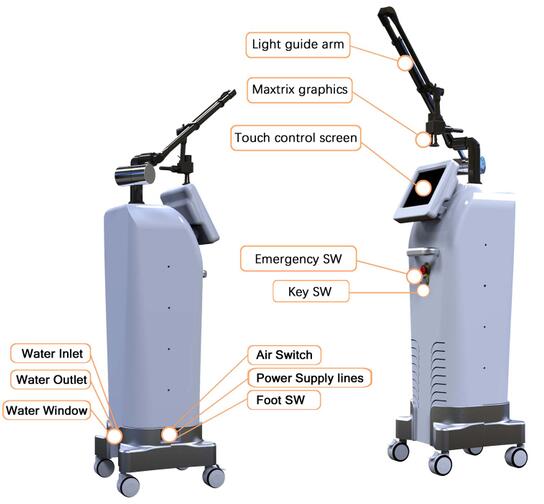 Scar Removal Fractional CO2 Laser Beauty Equipment With 10.4 Inch LCD Touch Screen