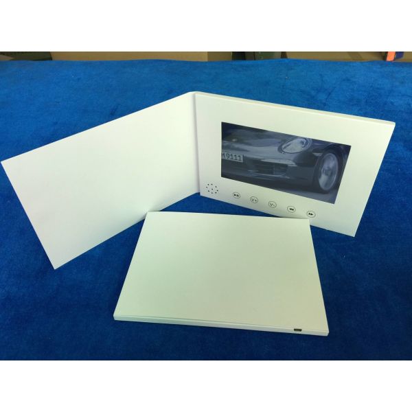 Rechargeable Video Brochure Business Card HD Advertising With Paper Material