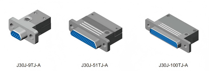 Rectangular Micro D Connectors Metal Electrical Connectors 3A J30J-25TJL-A