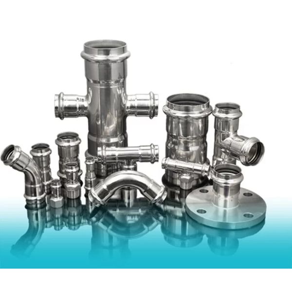 Galvanized Stainless Steel Press Fittings 45 Degree Elbow DVGW V Style