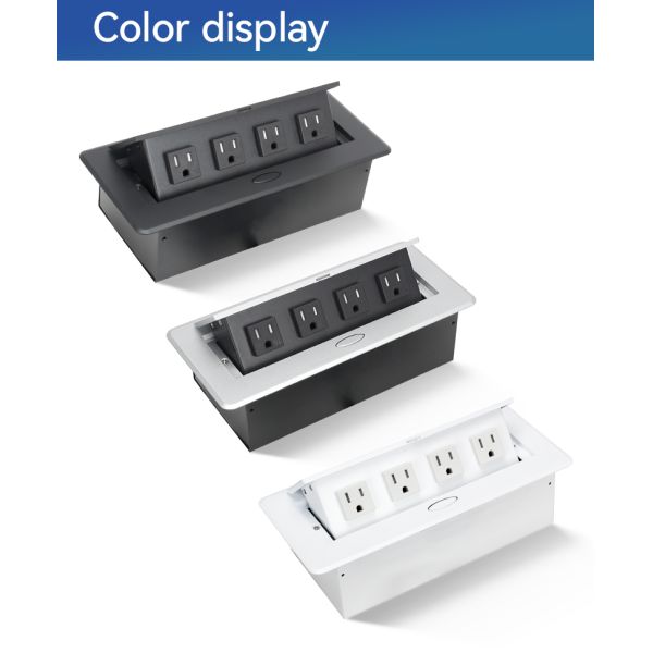 Commerical Recessed Power Pop Up Outlet Box For Workspace Office Desk