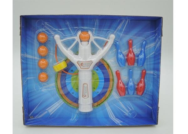 Super Power 8  Flying Kids Slingshot Toys With 5 Foam Balls And 6 Targets