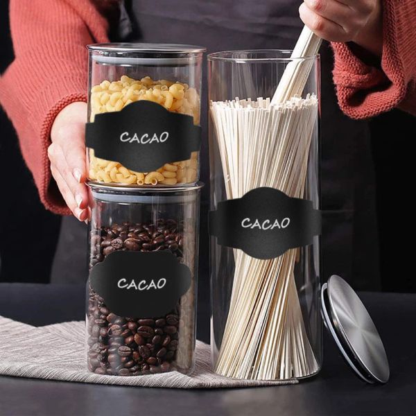Small Reusable Black Chalkboard Stickers Food Storage Label odm