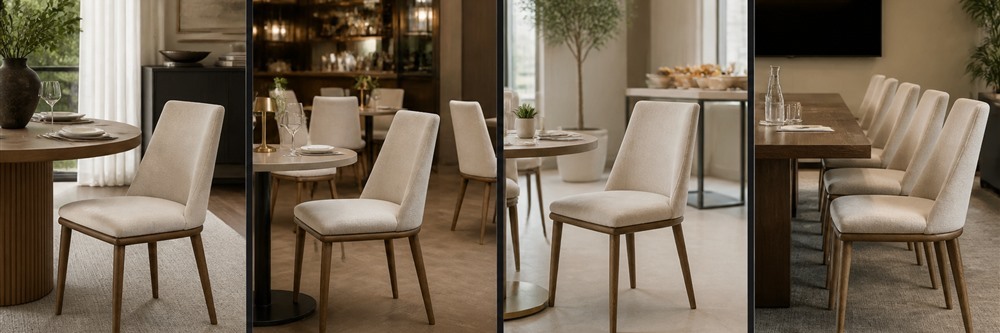 High-Back Solid Wood Upholstered Dining Chair CYC-022