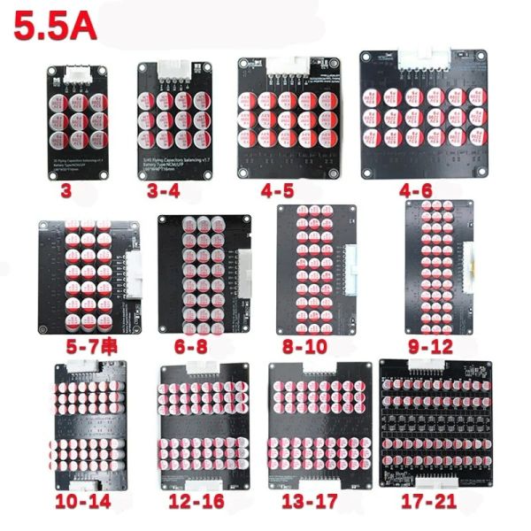 5A Active Equalizer 3s 4s 5s 6s 7s 8s 9s 10s 11s 12s 13s 14s 15s 16s 17s 21s Balancer LiFePO4/Lipo/Lto Battery Energy Capacitor