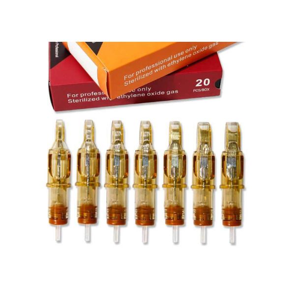 20Pcs/Box Yellow  Cartridge Tattoo Eyebrow  Permanent Makeup Needles