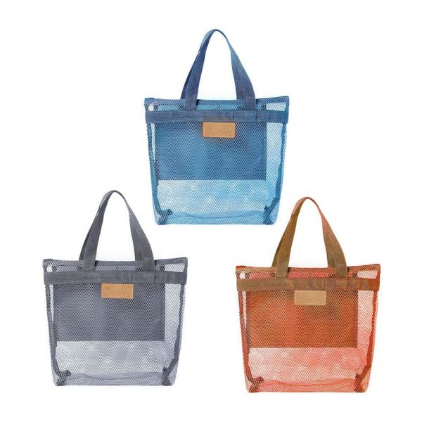 Eco Net Custom Pink Beach Bag Tote Compact Poolside Classic Rectangle