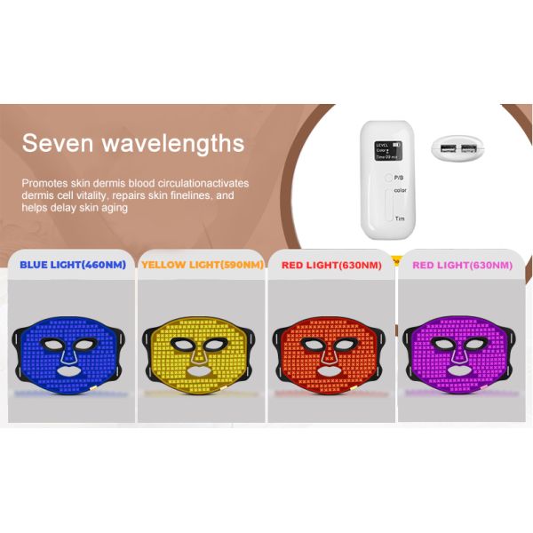 Заряжаемая мягкая кожа для ухода за кожей светодиодная маска для лица Красная терапия светом OEM