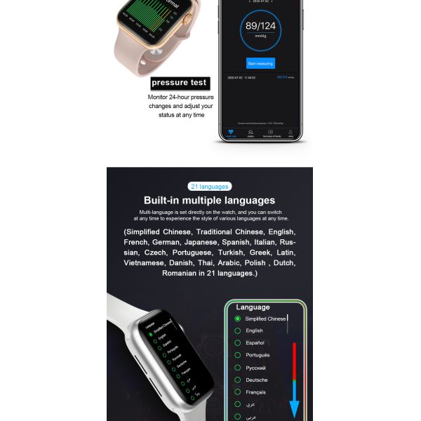 IWO MC57 180MAH 1,57 поручать монитора 2hours тарифа сердца шкалы дюйма