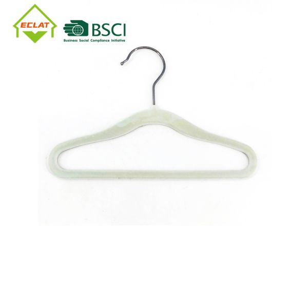 Non Slip Ultra Thin Slim Velvet Hangers With Steel Swivel Chrome Hooks