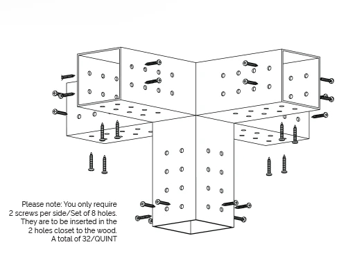 5 мм толщины пергольский столб поддержки и угловых кронштейнов дизайн