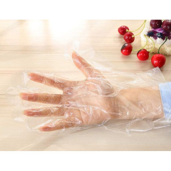 Prep Food Grade Disposable Gloves , Plastic Food Safe Transparent Wearing Gloves