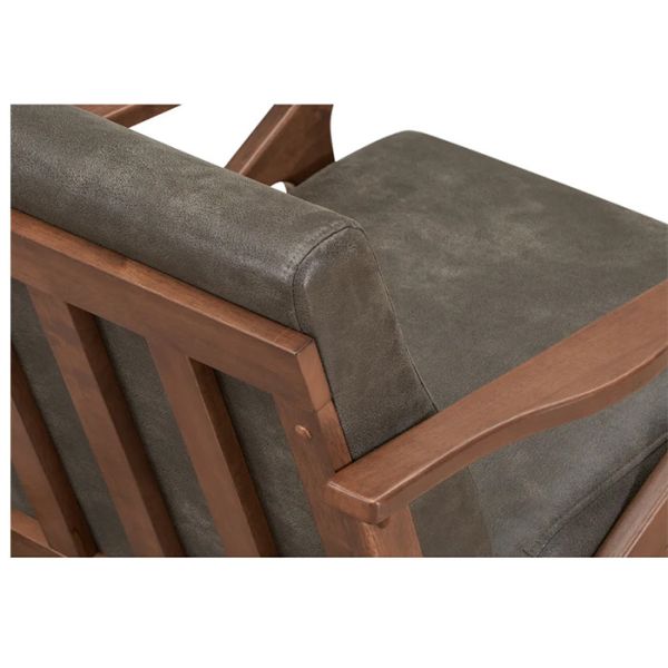 Do estilo moderno meados de madeira de borracha contínuo do século da poltrona da mobília antiga único sofá