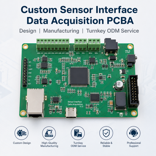 Custom Sensor Interface Data Acquisition PCBA Design Manufacturing Turnkey ODM Service