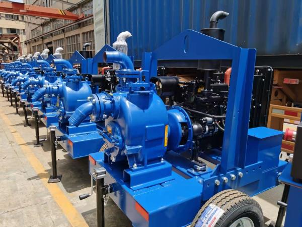 2' 3' 4 6 8 10 Self Priming Solid Handling Trash Pump Diesel Engine Water Pump With Trailer