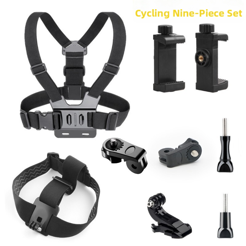 Sports Camera Chest Strap, Phone FPV Shooting Head Mount, Electric Motorcycle Riding Bracket