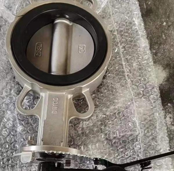 CF8/CF8M Stainless steel ANSI wafer butterfly valve with resilient seal