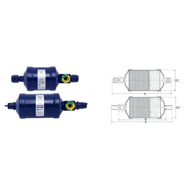 CE SEG Series Refrigerator Filter Drier Stainless Steel With Sight Glass