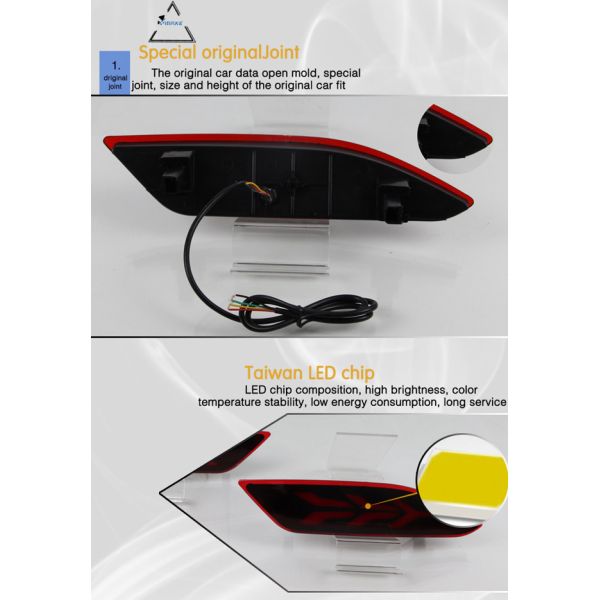 Reflector Fog LED Rear Bumper Light Brake Turning Signal For Honda Vezel Hr-V
