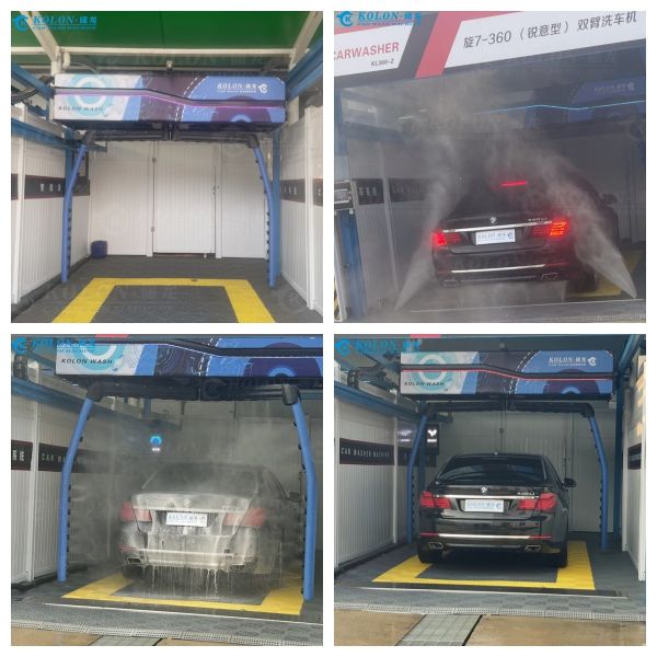 Automatic Brushless Touchless Car Wash Machine KL360-2 15kw Water Pump 12kw Air Dryer