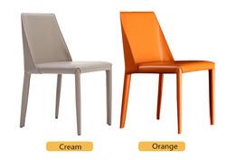 Altura de jantar de couro de jantar minimalista preta das cadeiras 50cm Seat de Brown da sela da cadeira