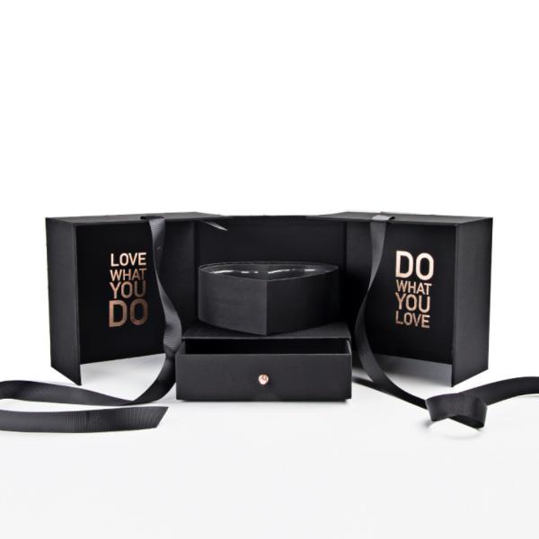 Big Cube Flowers Gift Box With Heart Shape Box And Drawer Box