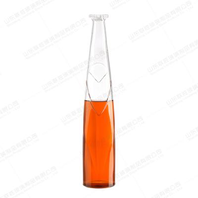 Material do corpo em vidro Custom 250 ml 500 ml Liquor Spirits Whiskey Flask With Cap
