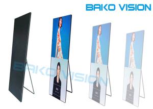 LED Poster Screen Floor Standing Signage Movable Advertising Panel Digital