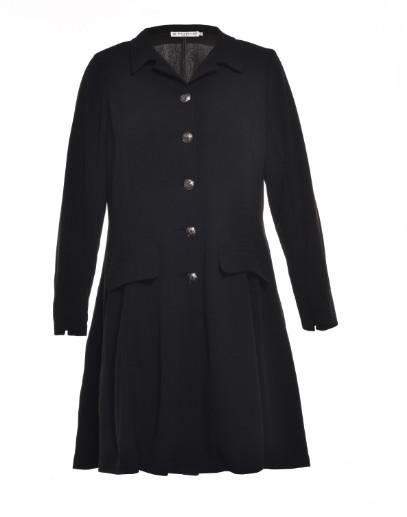 Fashion Style V Neck Long Sleeve Women's Blazer Dresses With Buttons In Front