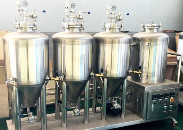 1BBL Pilot Beer Brewing System Mirror Polished Interior Shell SS304 Steam Heating