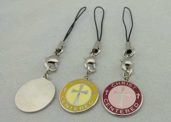 Christ Centered Hard Enamel Pin Lions Club , Brass Nickel Plating With Mobile Strap